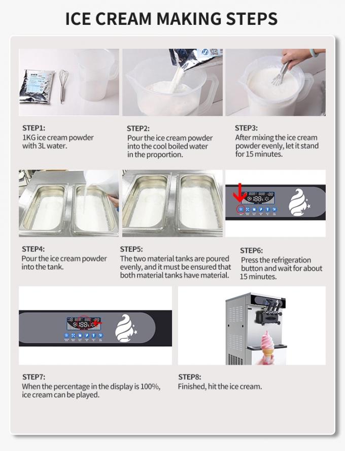 BT25FB 25L/H Floor Standing Stainless Steel Commercial Soft Ice Cream