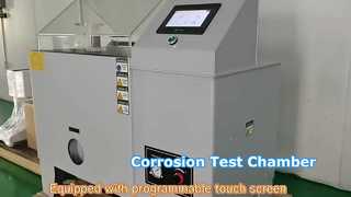 Sheet metal salt spray chambers: corrosion and aging resistance test