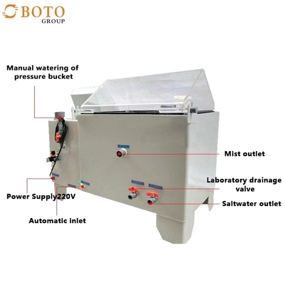 salt spray test astm b117 ISO 9227 Salt Spray Test Chamber 0.2Mpa~0.4Mpa SUS304 Salt Spray Testing Equipment