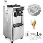 Auto Refrigerated Ice Cream Maker 3 Flavors 28L Capacity Each Hour Commercial Soft Ice Cream