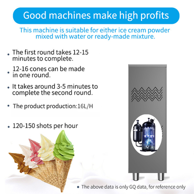 Stainless Steel Single Flavors Soft Serve Ice Cream Maker Machine BT-F16