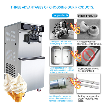 BT-25FB 25L/H Floor Standing Stainless Steel Commercial Soft Ice Cream Machine