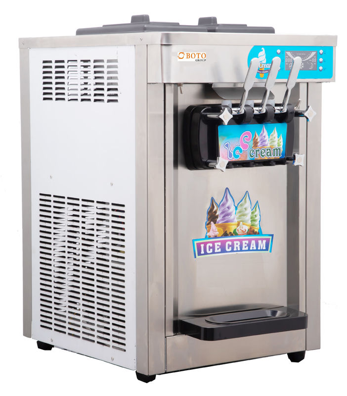 Automatic Clean With LCD Panel Commercial Soft Ice Cream Machine