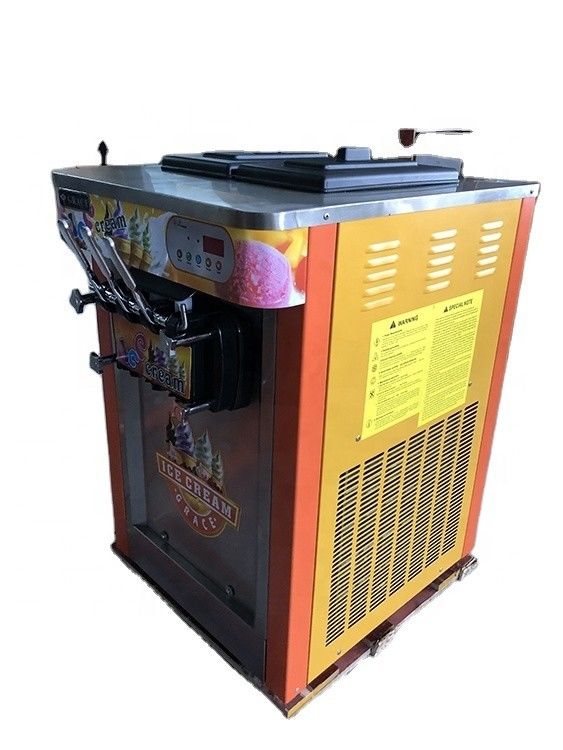 Double Cylinders Stainless Material Different Flavors Soft Ice Cream Machine