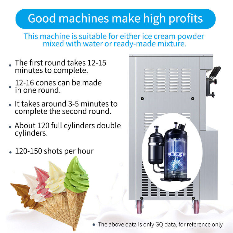 BT-25FB 25L/H Floor Standing Stainless Steel Commercial Soft Ice Cream Machine